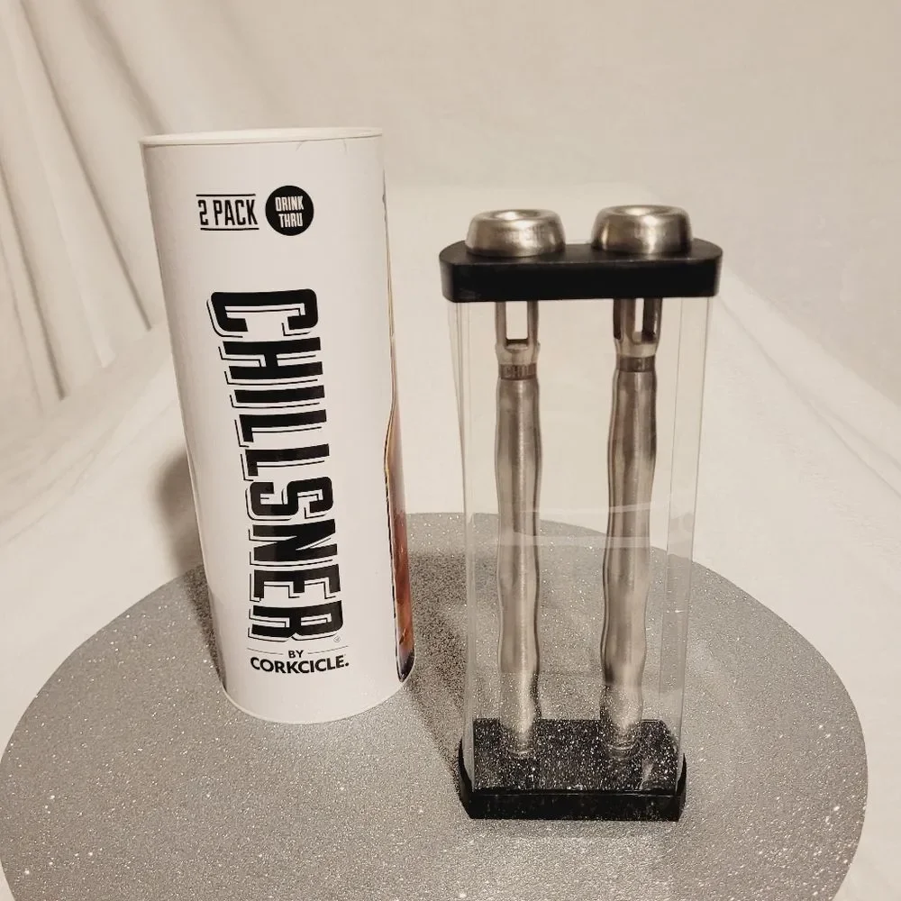 Corkcicle Chillsner Drink Through Beer Chiller Sticks Long Neck Bottles 2 Pack